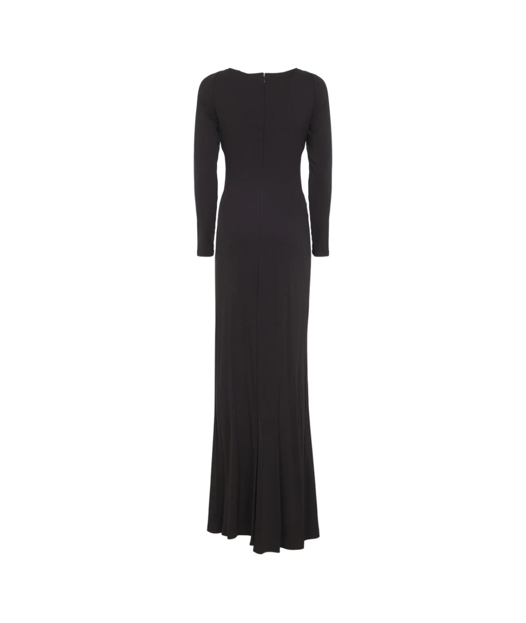 ELISABETTA FRANCHI Коричневое вискозное вечернее платье, фото 4