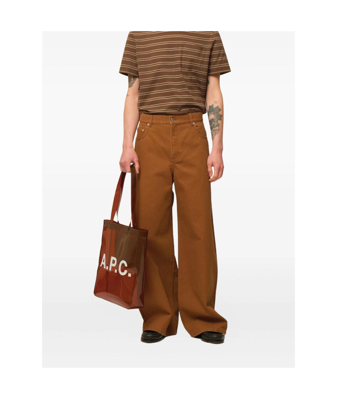 A.P.C. Коричневая сумка тоут, фото 2