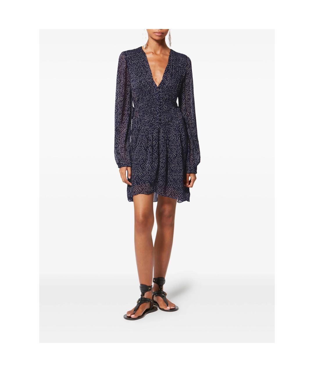 ISABEL MARANT ETOILE Синее вискозное повседневное платье, фото 5