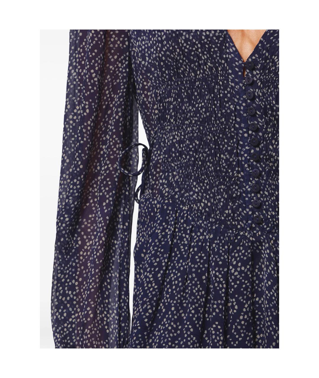 ISABEL MARANT ETOILE Синее вискозное повседневное платье, фото 4
