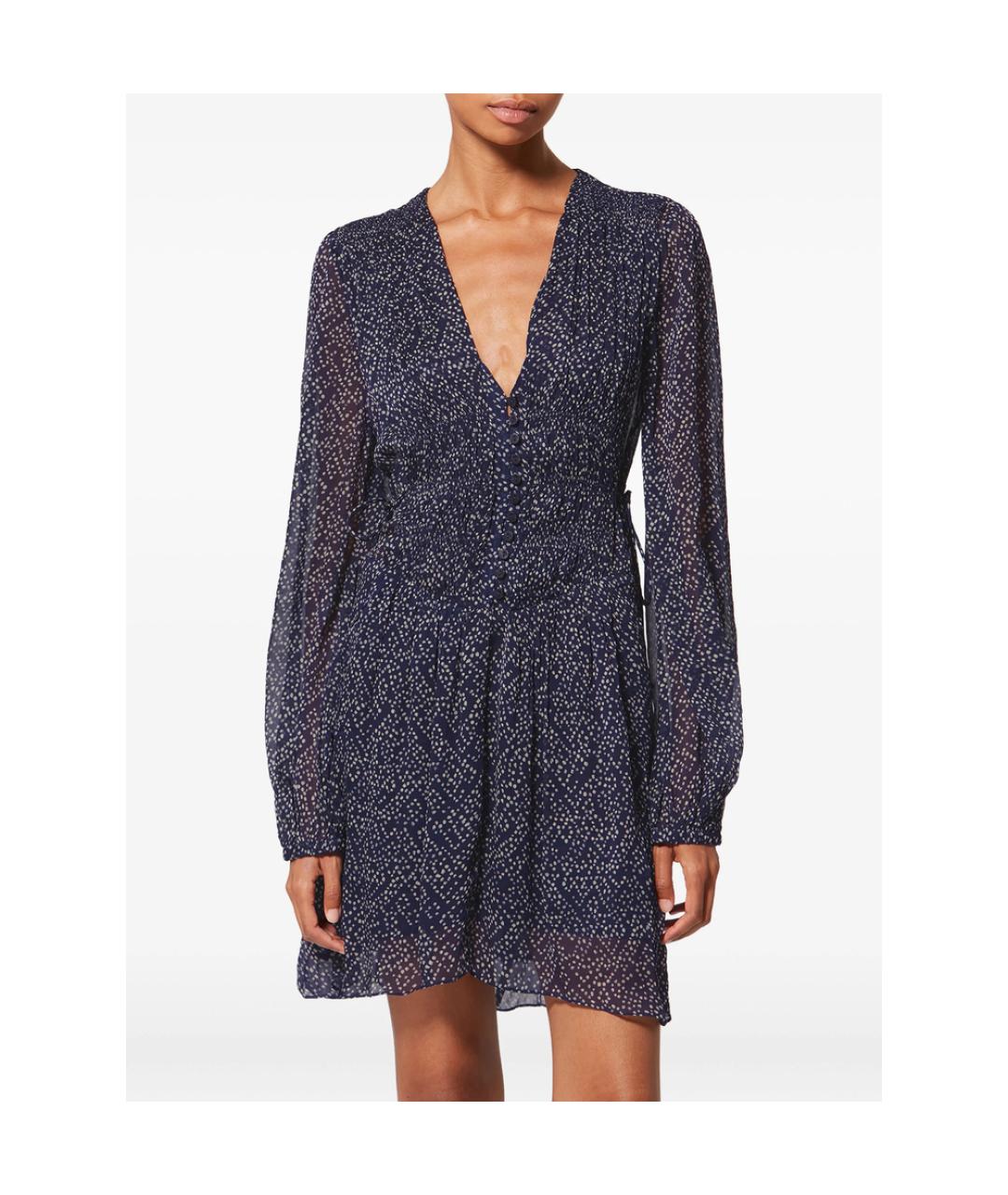 ISABEL MARANT ETOILE Синее вискозное повседневное платье, фото 3