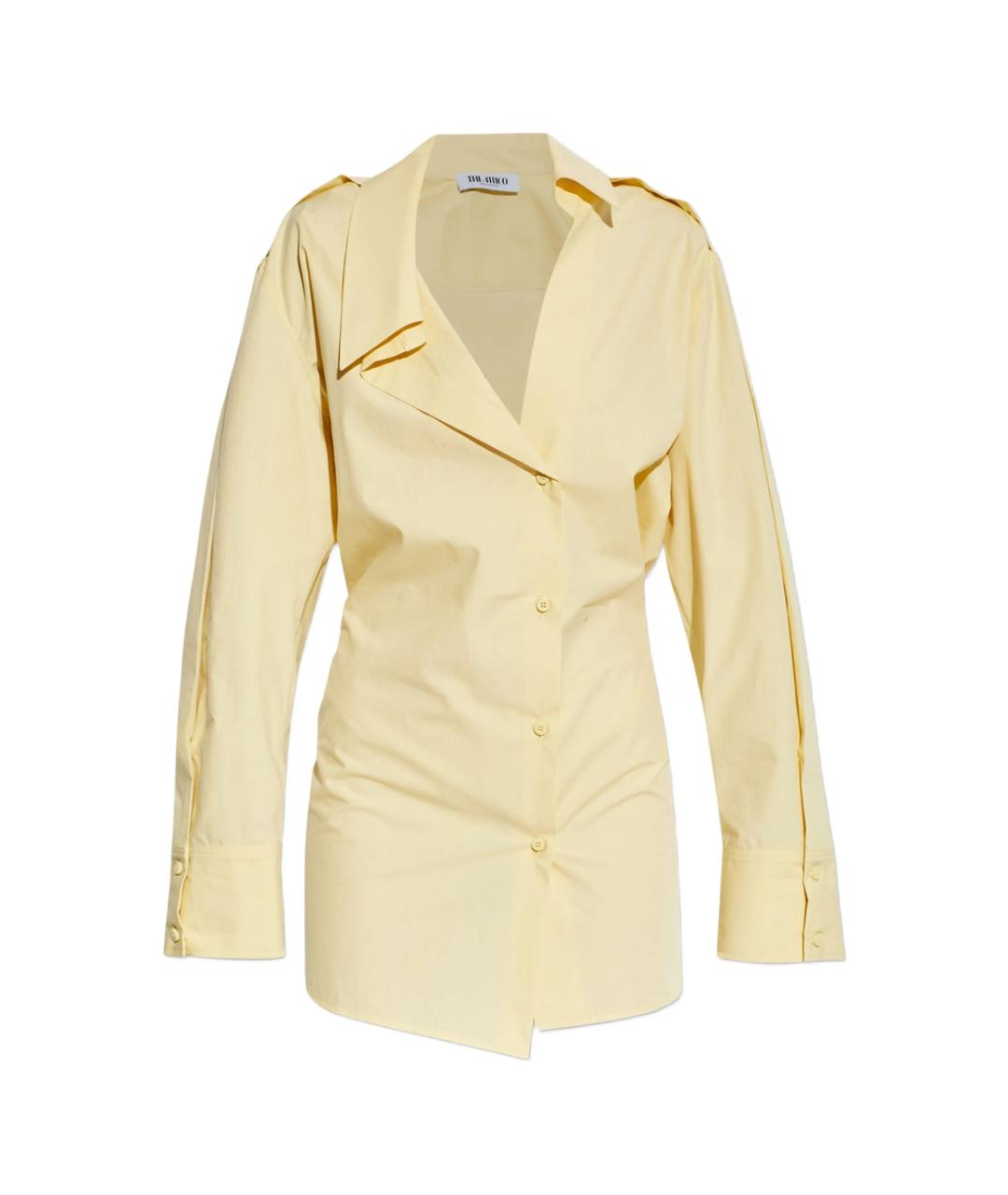 THE ATTICO Желтое хлопковое повседневное платье, фото 1
