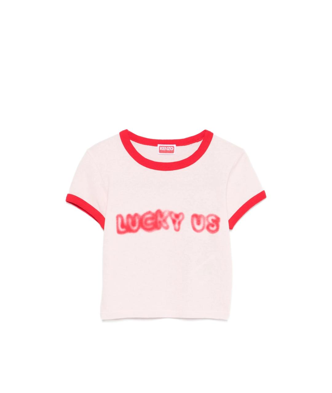 KENZO Розовая хлопковая футболка, фото 6