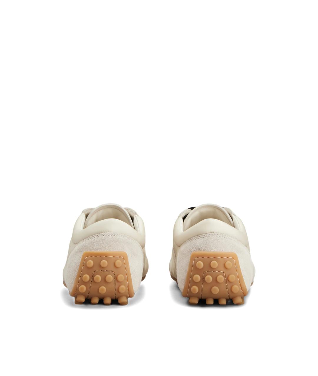 TOD'S Белые кожаные кроссовки, фото 3