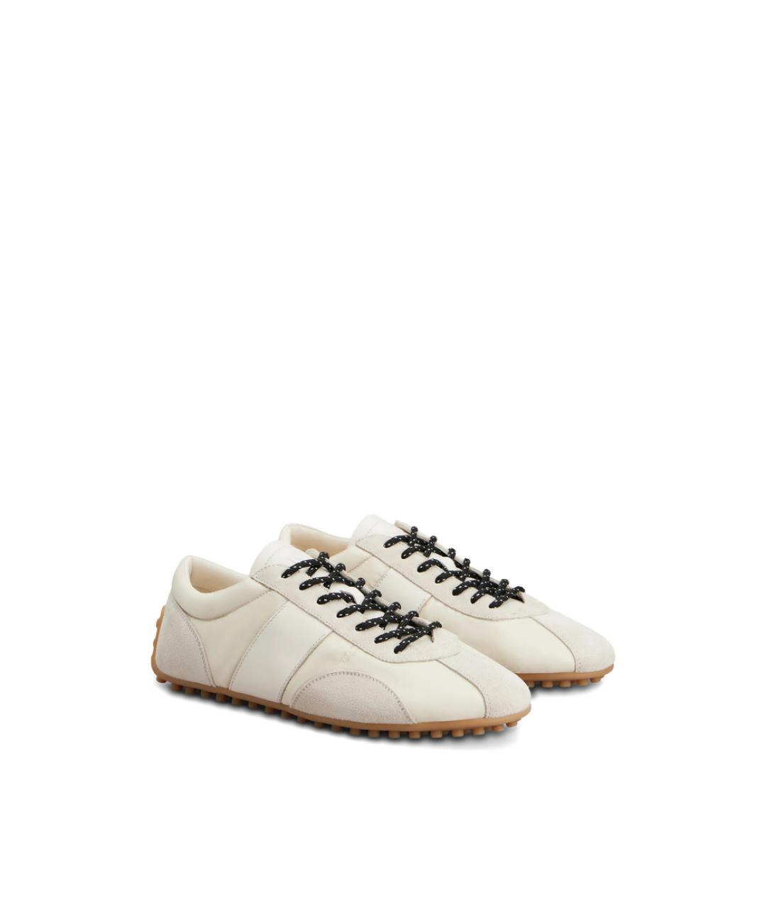 TOD'S Белые кожаные кроссовки, фото 2