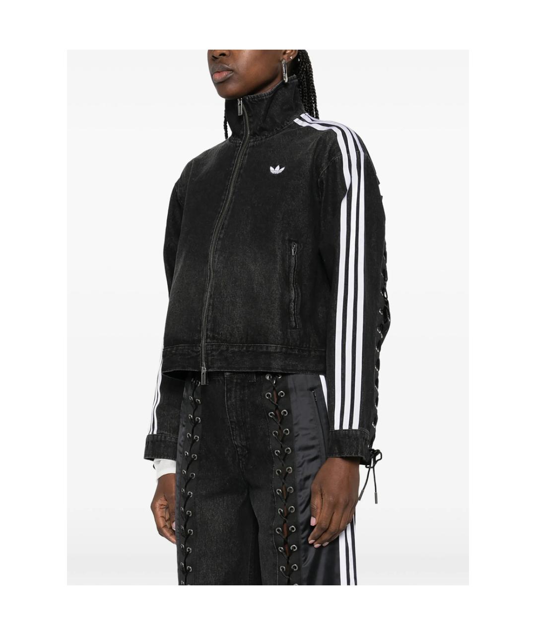 ADIDAS Черная хлопковая куртка, фото 5
