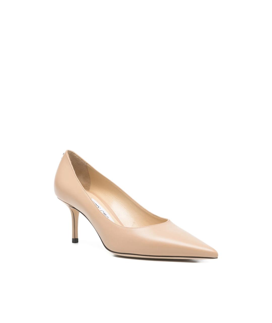 JIMMY CHOO Бежевые кожаные туфли, фото 3