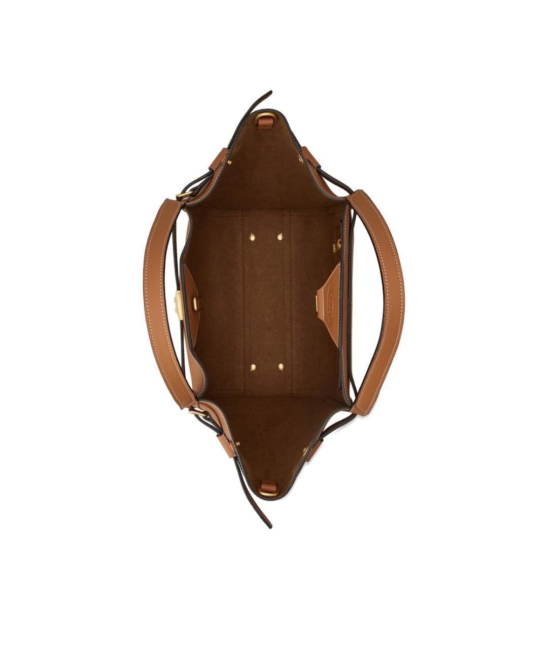 TOD'S Коричневая кожаная сумка тоут, фото 5
