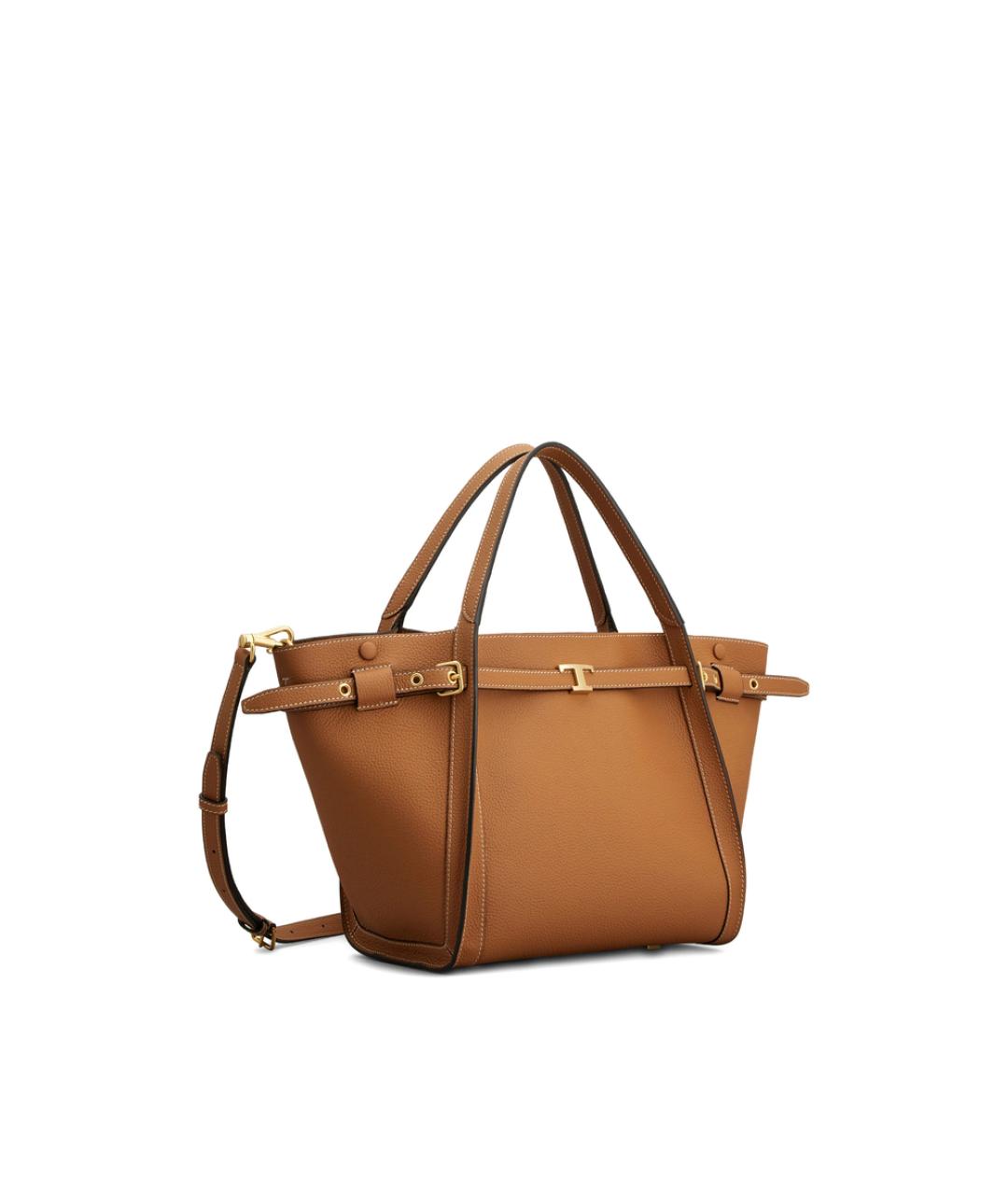 TOD'S Коричневая кожаная сумка тоут, фото 2