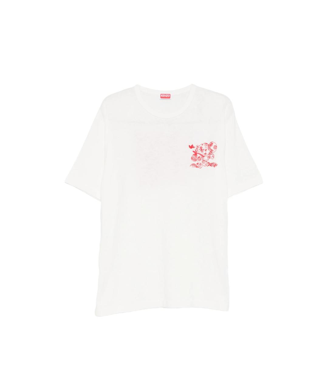 KENZO Белая хлопковая футболка, фото 1