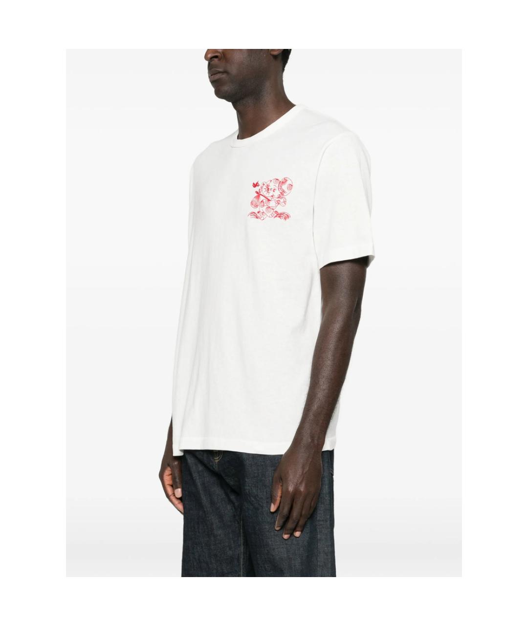 KENZO Белая хлопковая футболка, фото 3