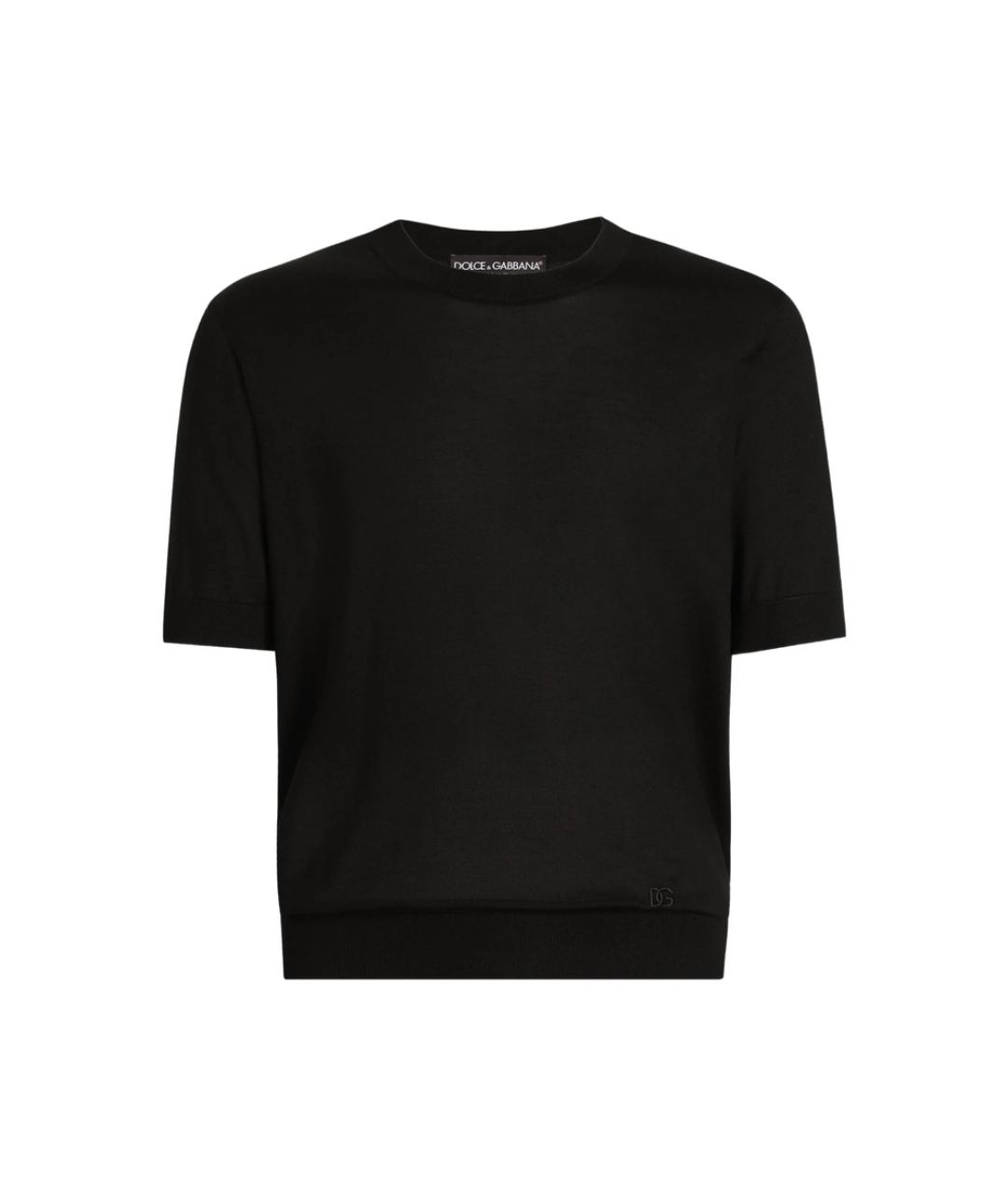 DOLCE&GABBANA Черный шелковый джемпер / свитер, фото 1