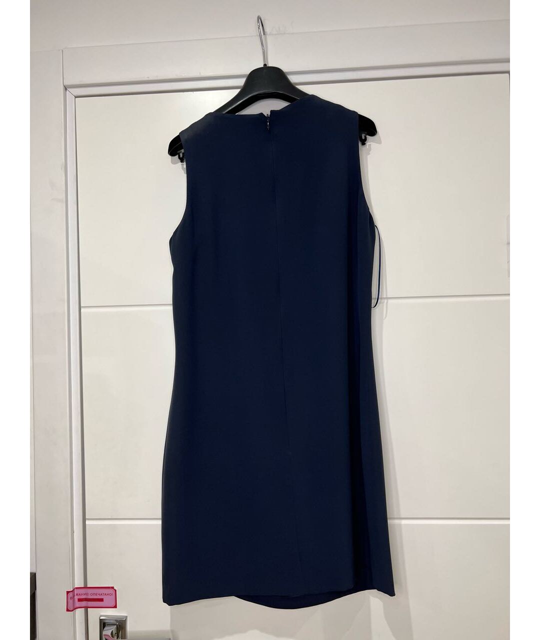 AZZARO Темно-синее шелковое повседневное платье, фото 6