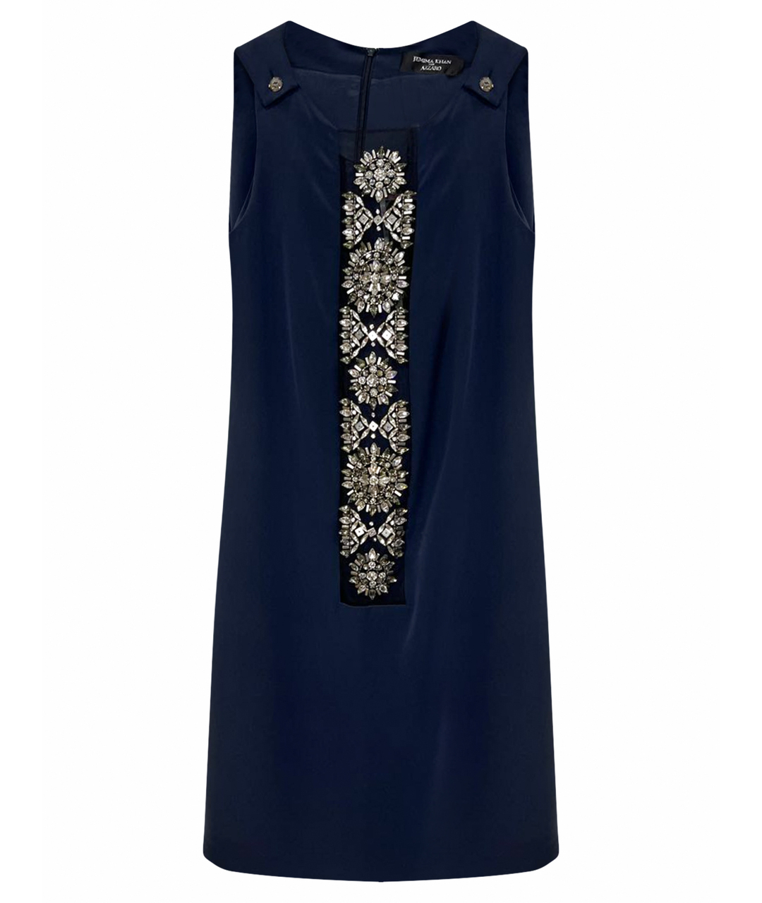 AZZARO Темно-синее шелковое повседневное платье, фото 1