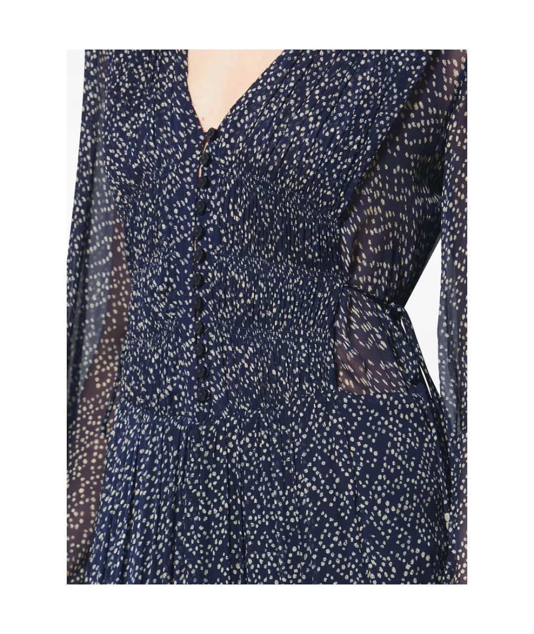 ISABEL MARANT ETOILE Синее вискозное повседневное платье, фото 4