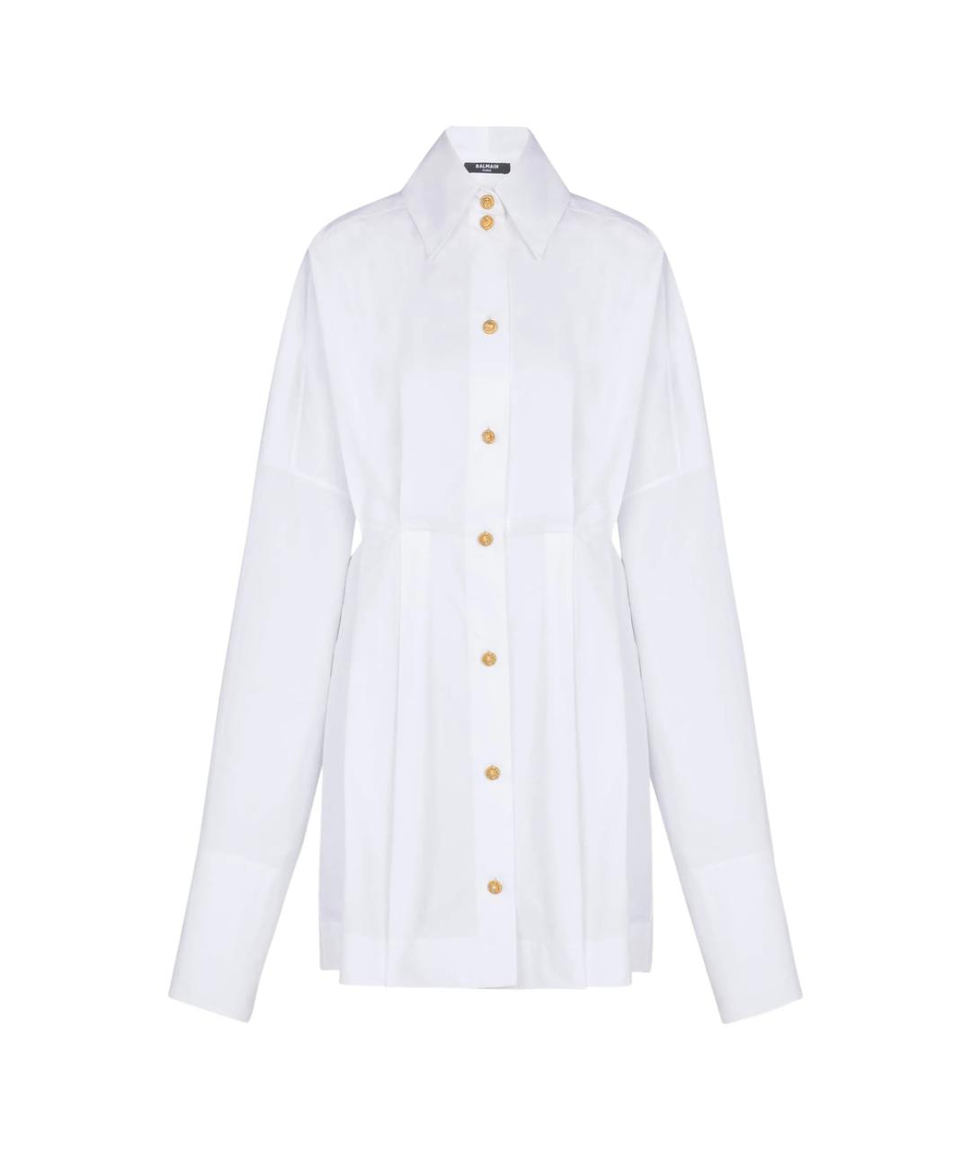BALMAIN Белое хлопковое повседневное платье, фото 1