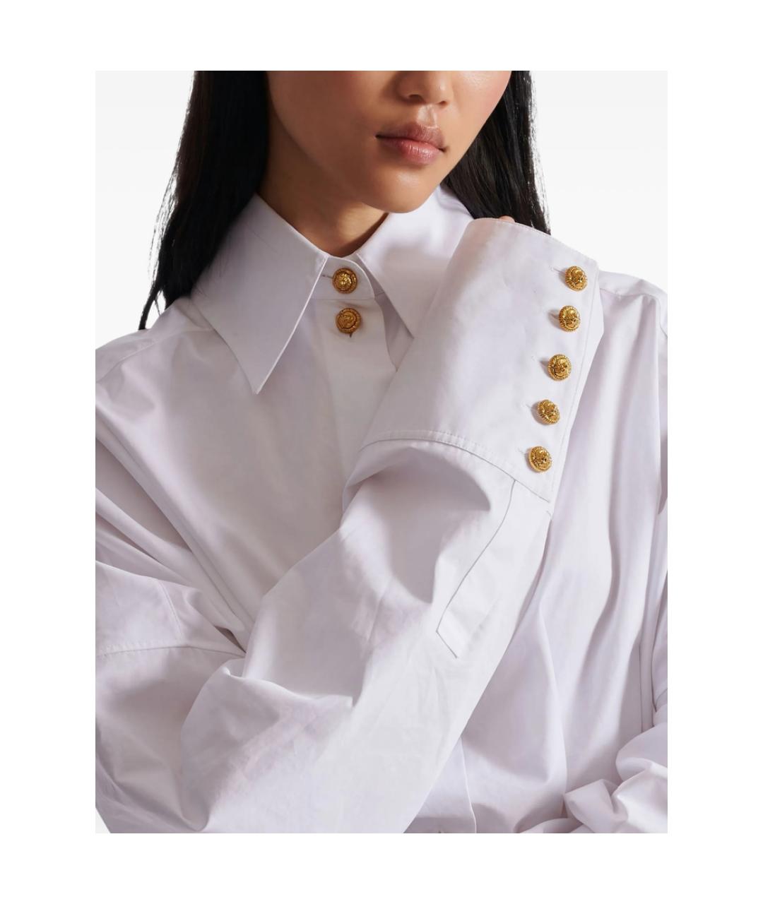 BALMAIN Белое хлопковое повседневное платье, фото 3