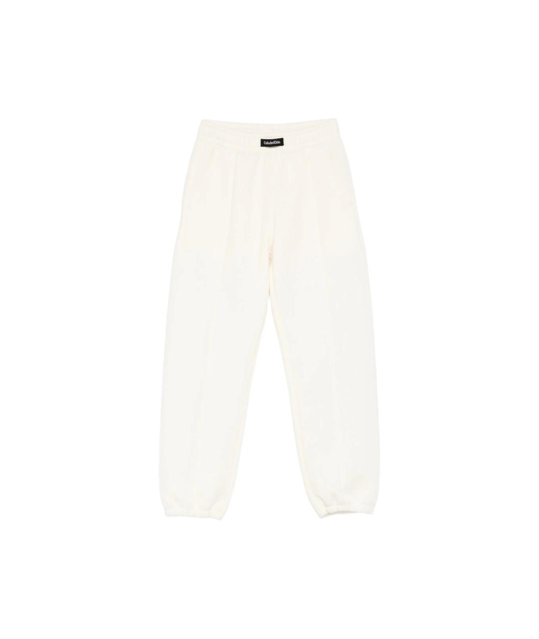 CALVIN KLEIN Белые полиэстеровые спортивные брюки и шорты, фото 1