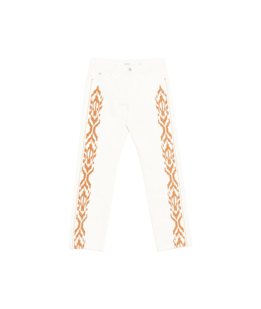 ISABEL MARANT Белые хлопковые прямые джинсы, фото 1