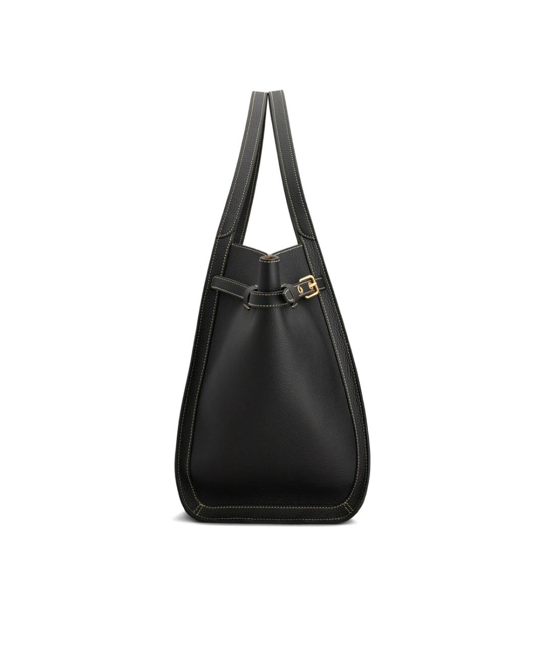 TOD'S Черная кожаная сумка тоут, фото 5