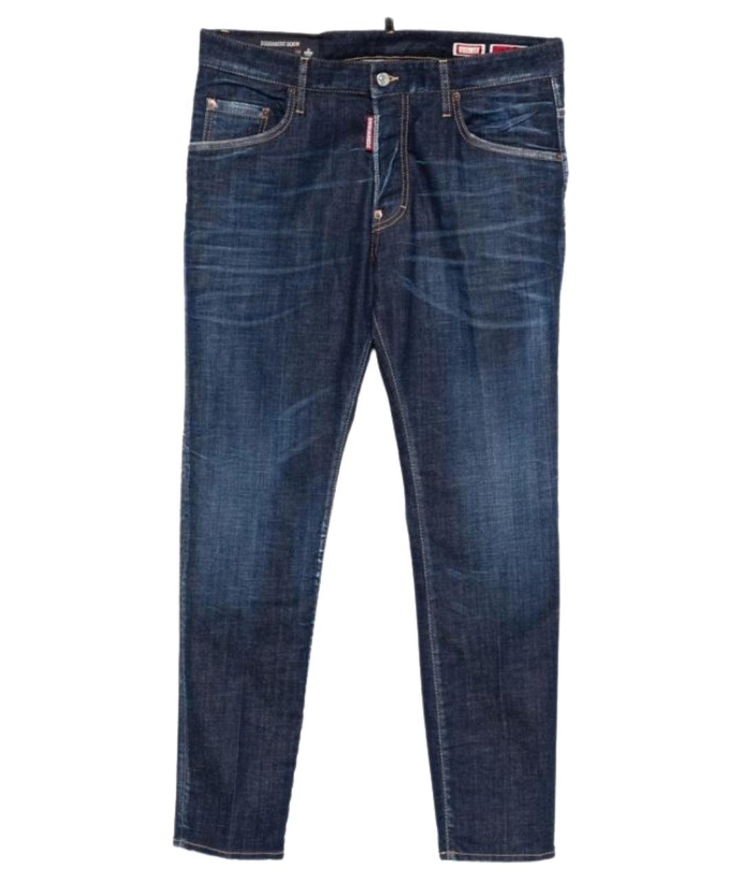 DSQUARED2 Синие хлопковые джинсы скинни, фото 1