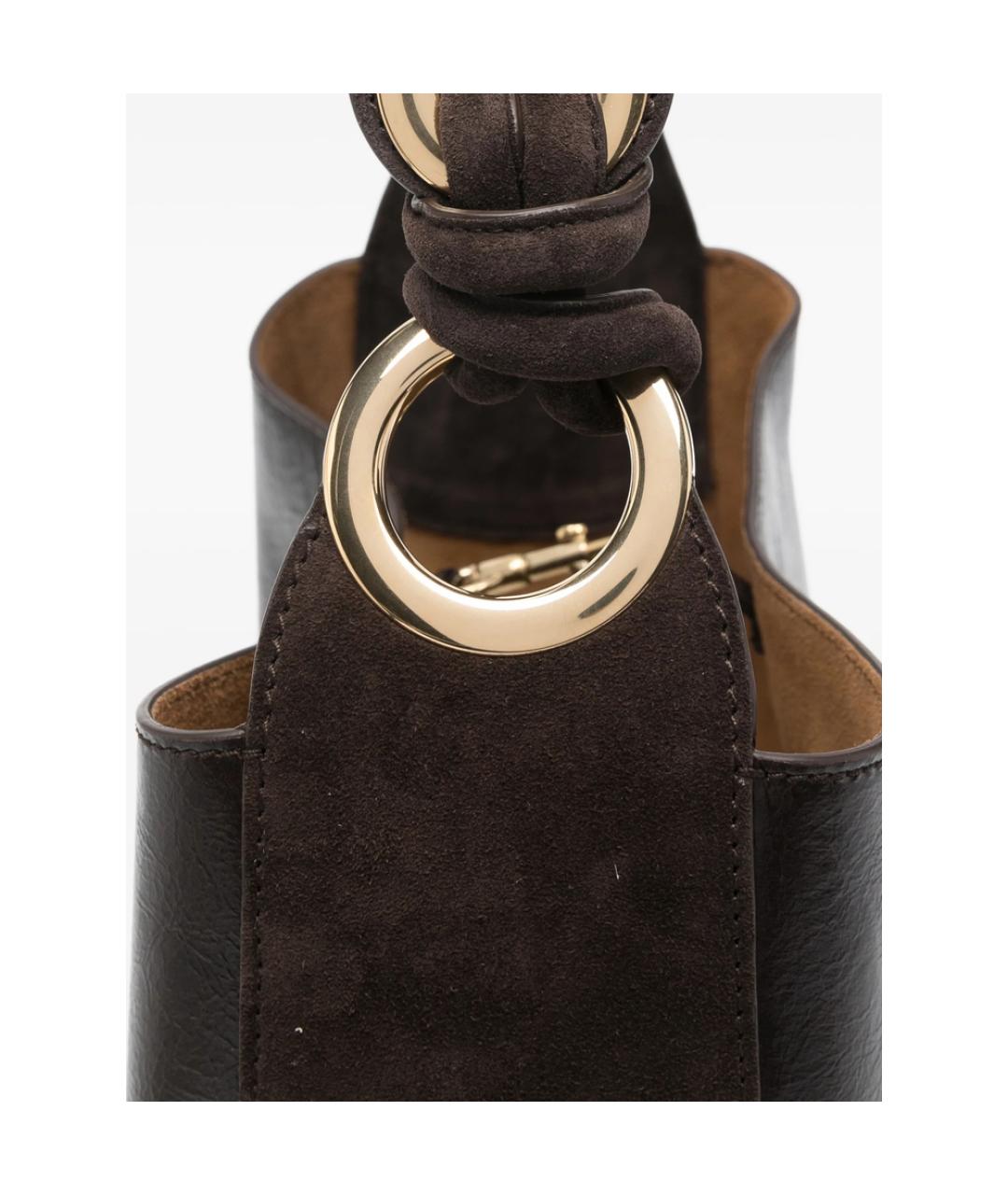 ANYA HINDMARCH Коричневая кожаная сумка через плечо, фото 2