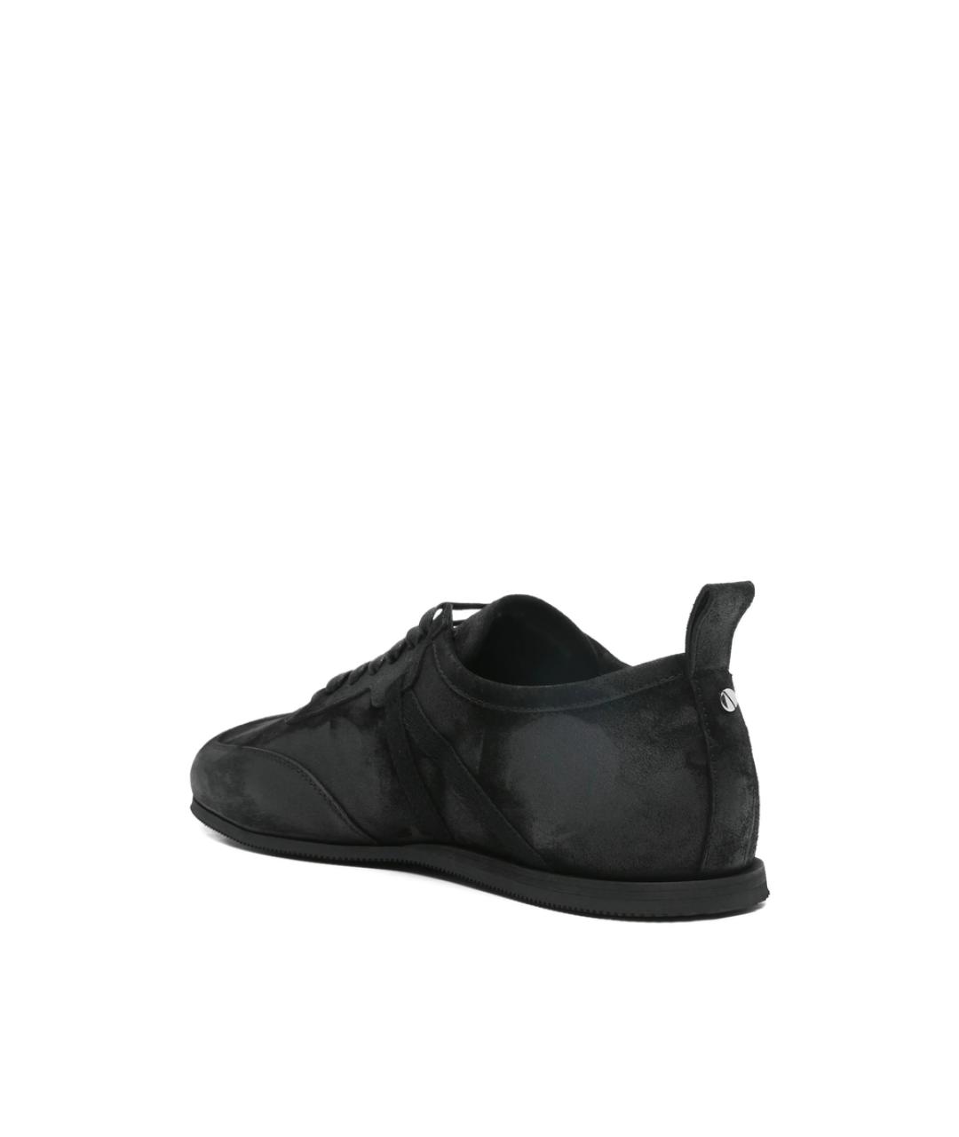 ANN DEMEULEMEESTER Черные замшевые низкие кроссовки / кеды, фото 3