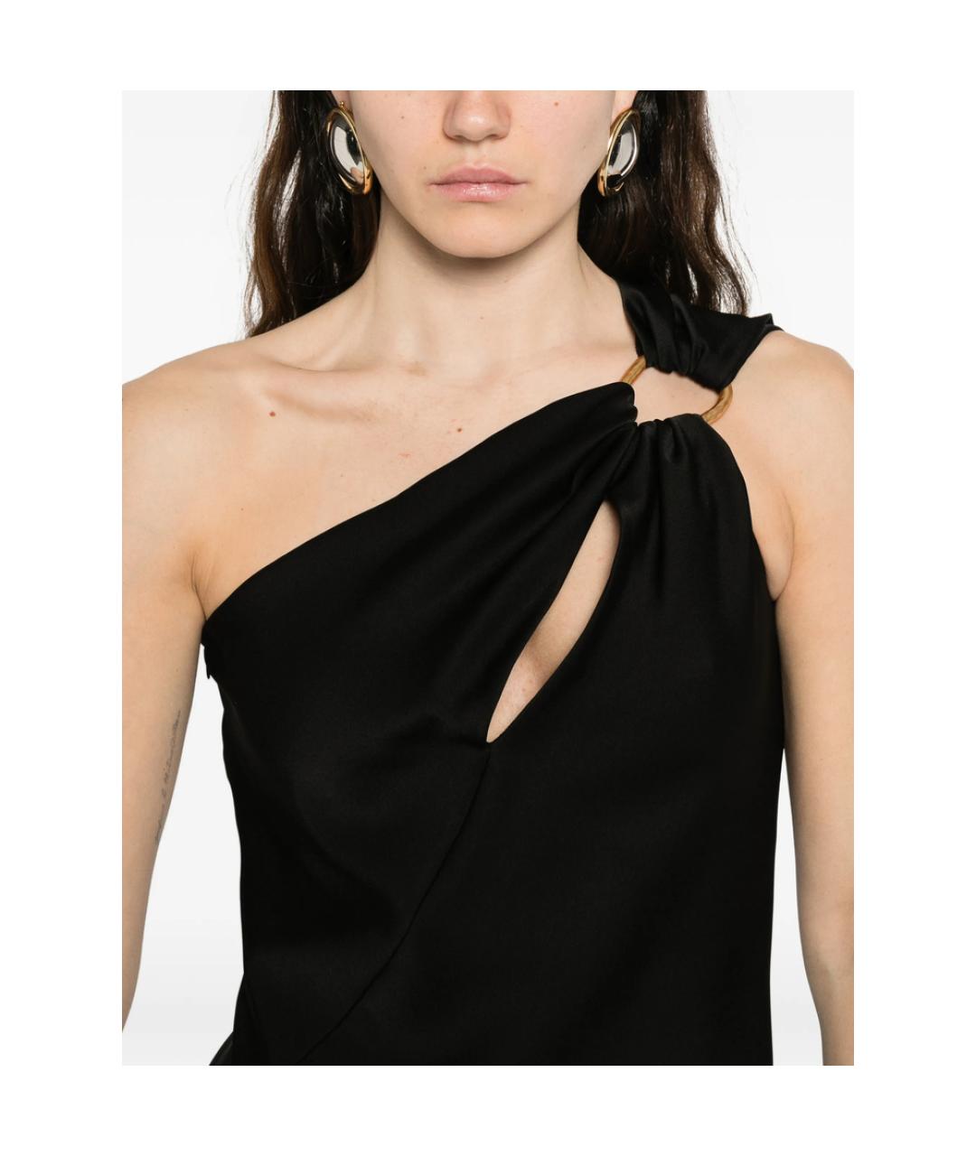 MAX MARA STUDIO Черное полиэстеровое вечернее платье, фото 2