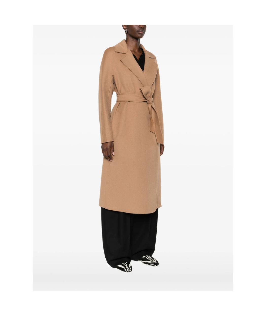 MAX MARA STUDIO Коричневое кашемировое пальто, фото 2