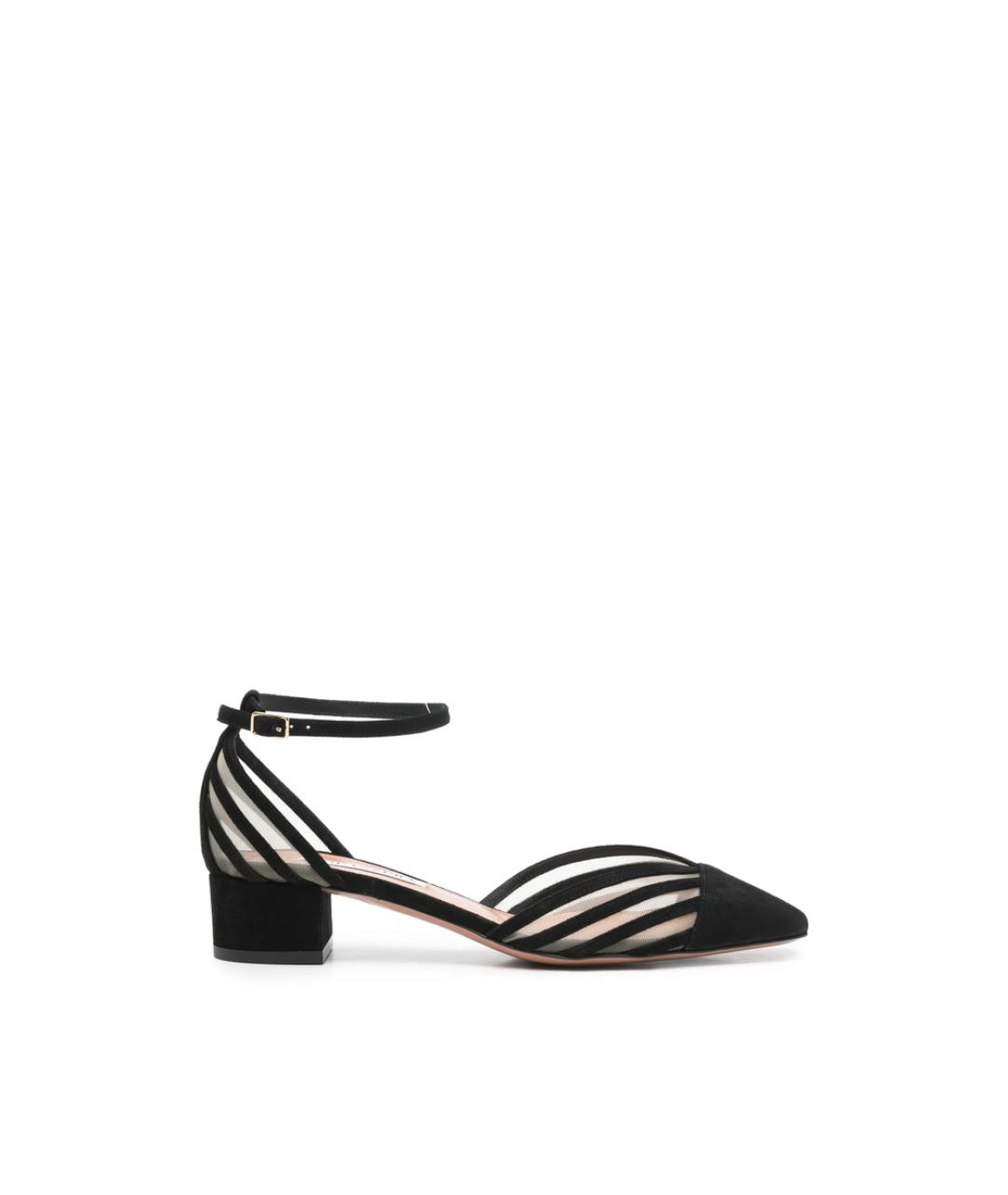 AQUAZZURA Черные кожаные туфли, фото 1
