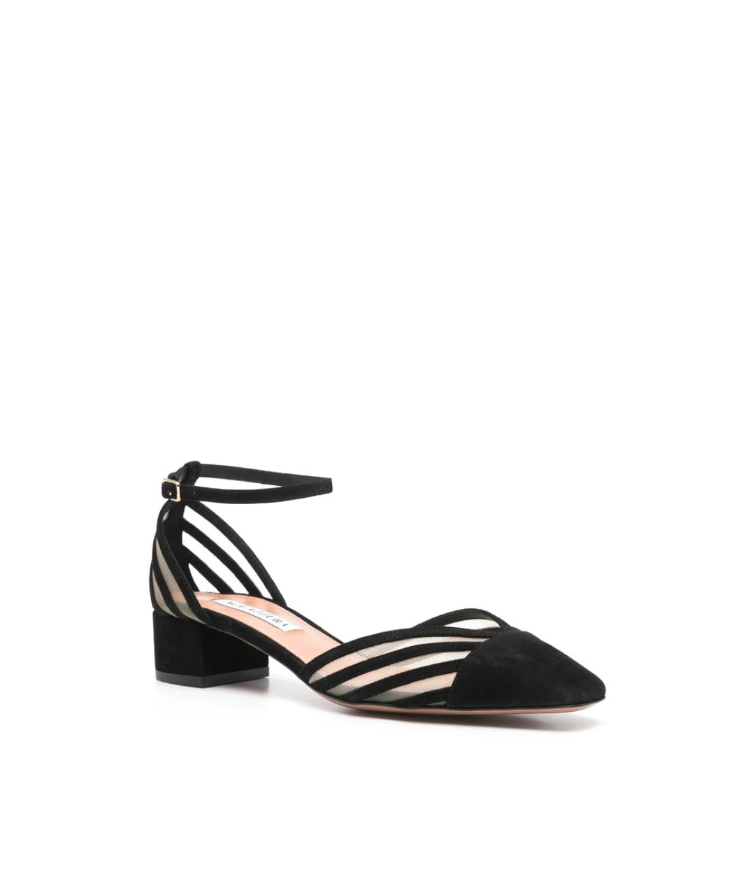 AQUAZZURA Черные кожаные туфли, фото 3