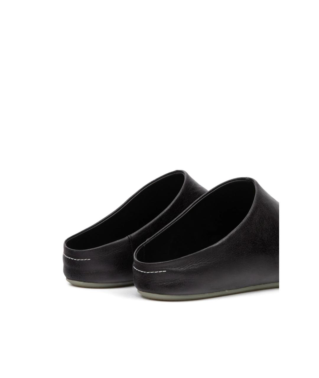 MM6 MAISON MARGIELA Черные кожаные сандалии, фото 4