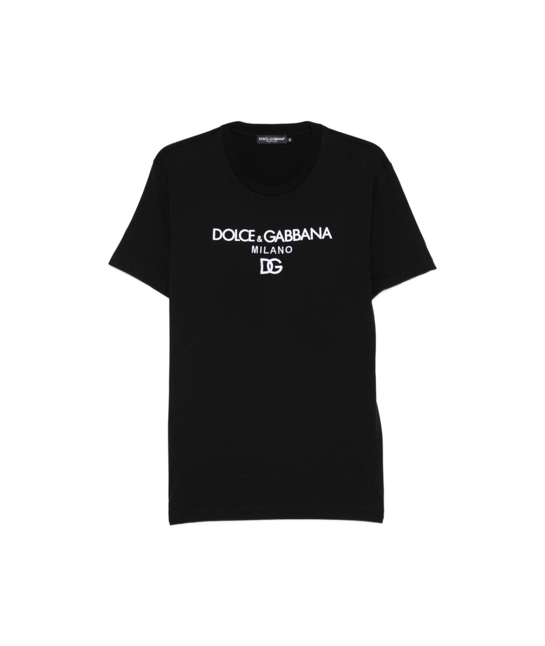 DOLCE&GABBANA Черная хлопковая футболка, фото 1