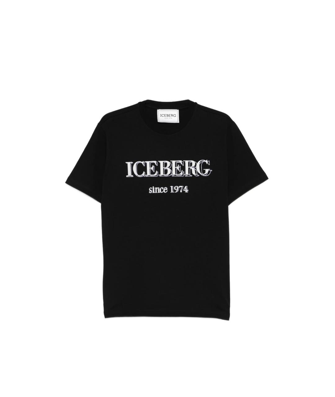 ICEBERG Черная хлопковая футболка, фото 1