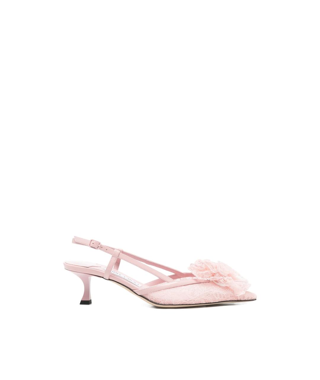 JIMMY CHOO Розовые текстильные туфли, фото 1