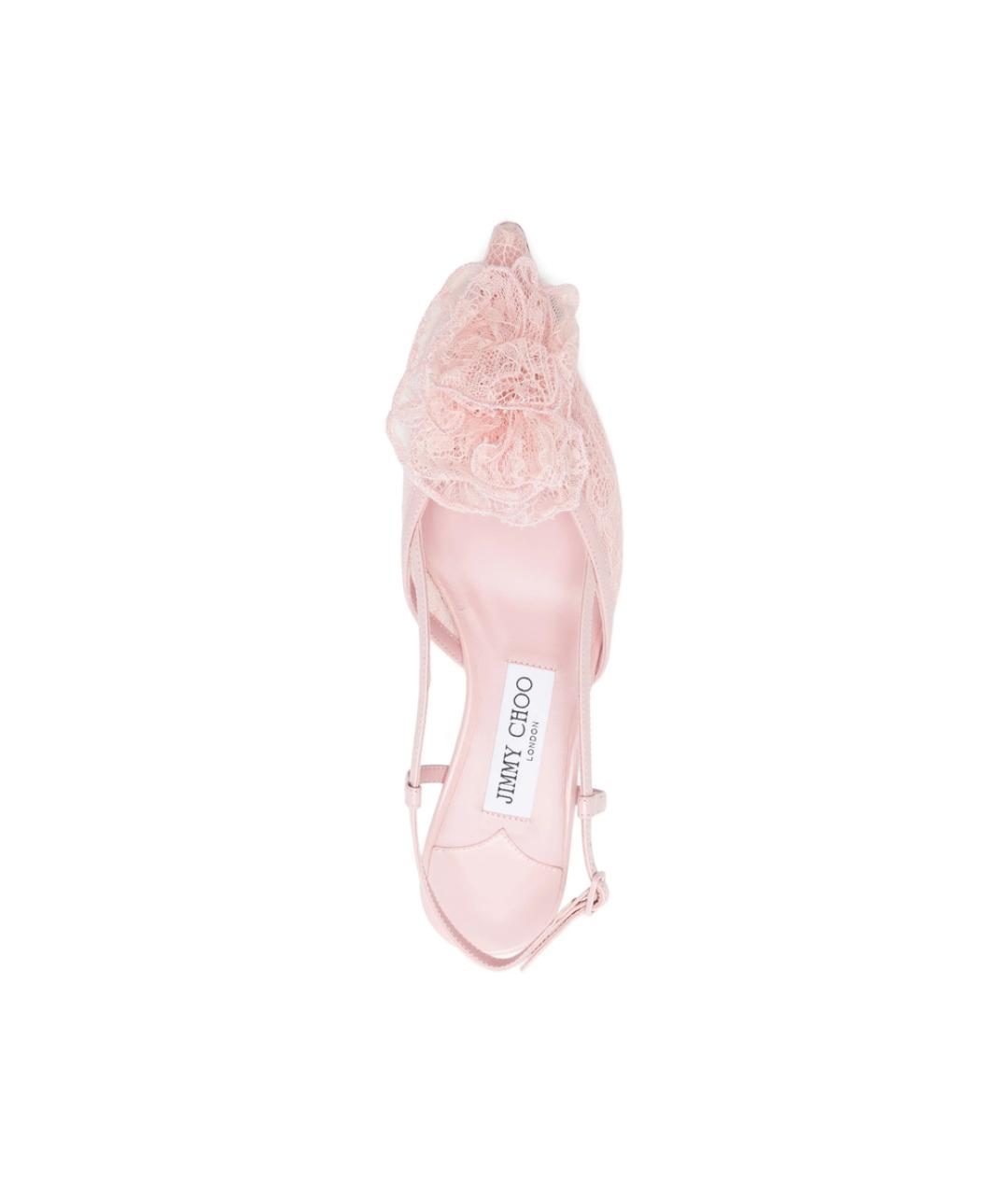 JIMMY CHOO Розовые текстильные туфли, фото 3