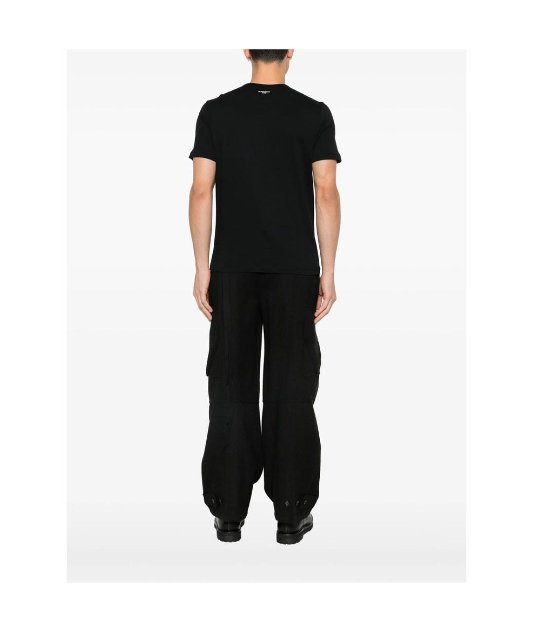 ANN DEMEULEMEESTER Черная хлопковая футболка, фото 4