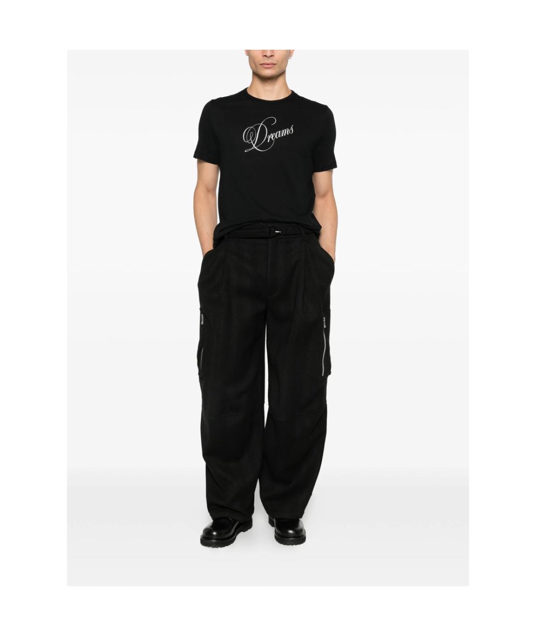 ANN DEMEULEMEESTER Черная хлопковая футболка, фото 5