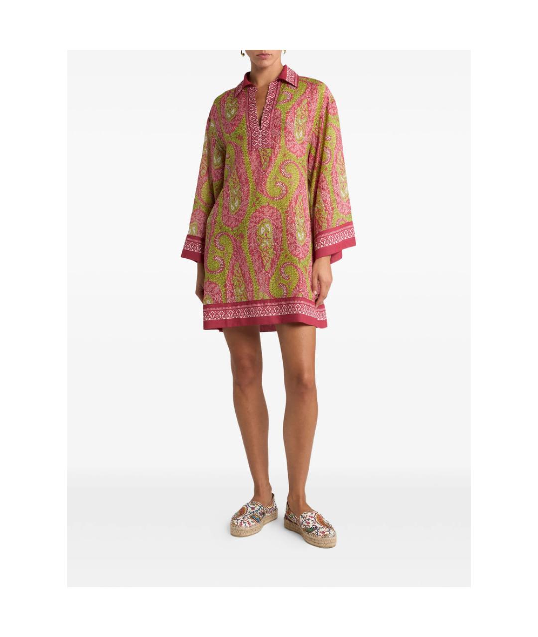ETRO Мульти хлопковое повседневное платье, фото 4