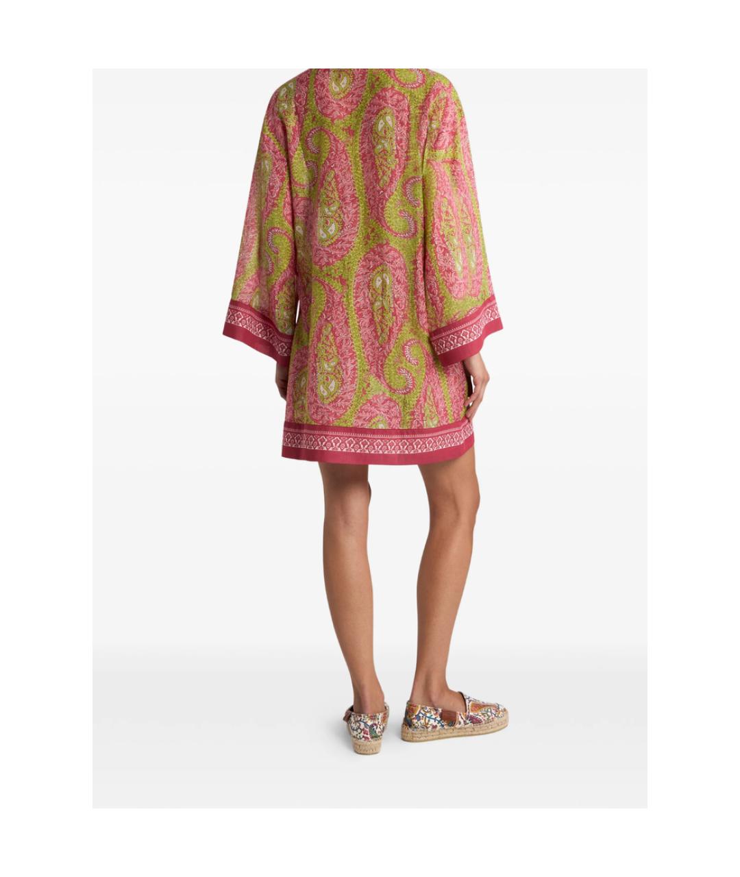 ETRO Мульти хлопковое повседневное платье, фото 3