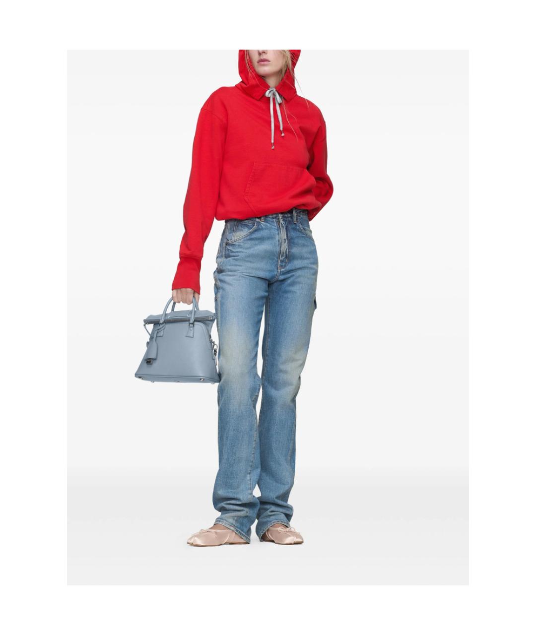 MAISON MARGIELA Голубые хлопковые джинсы клеш, фото 3
