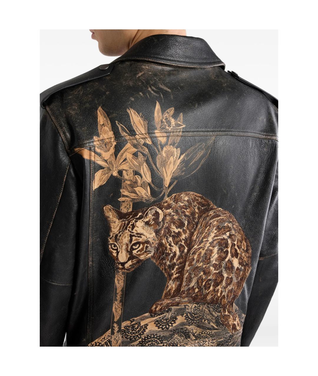 ETRO Черная кожаная куртка, фото 3