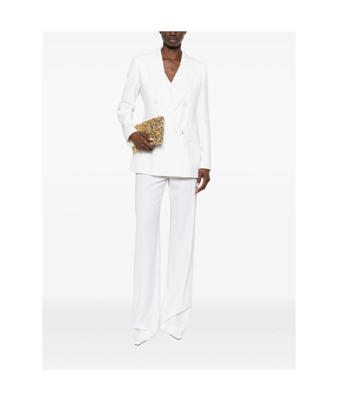 MAX MARA STUDIO Белый шерстяной костюм с брюками, фото 4