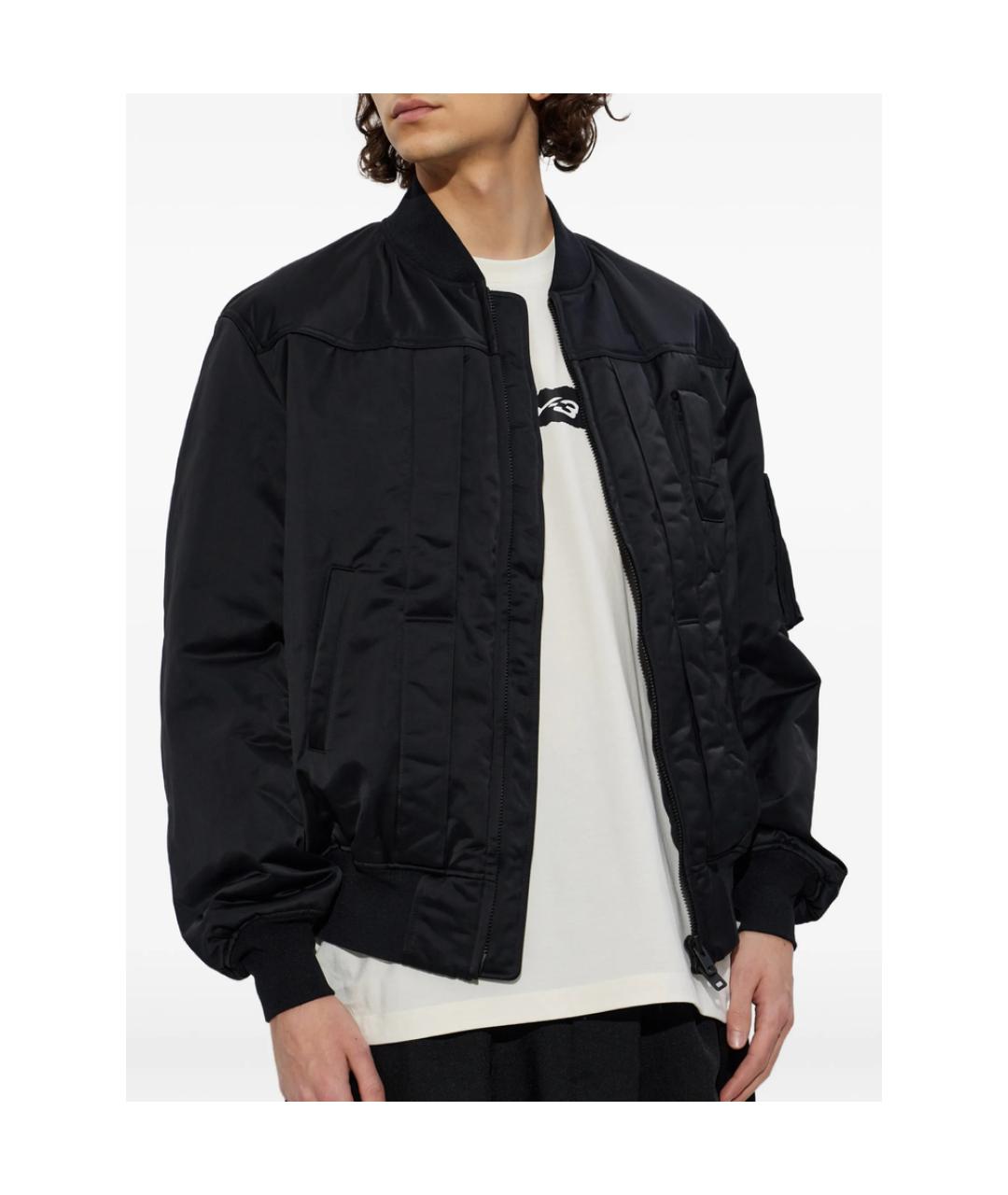 Y-3 Черная полиэстеровая куртка, фото 2
