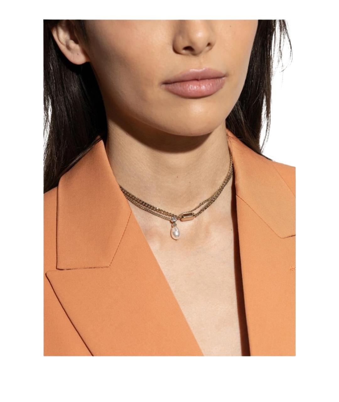ALEXANDER MCQUEEN Золотое металлическое колье, фото 2