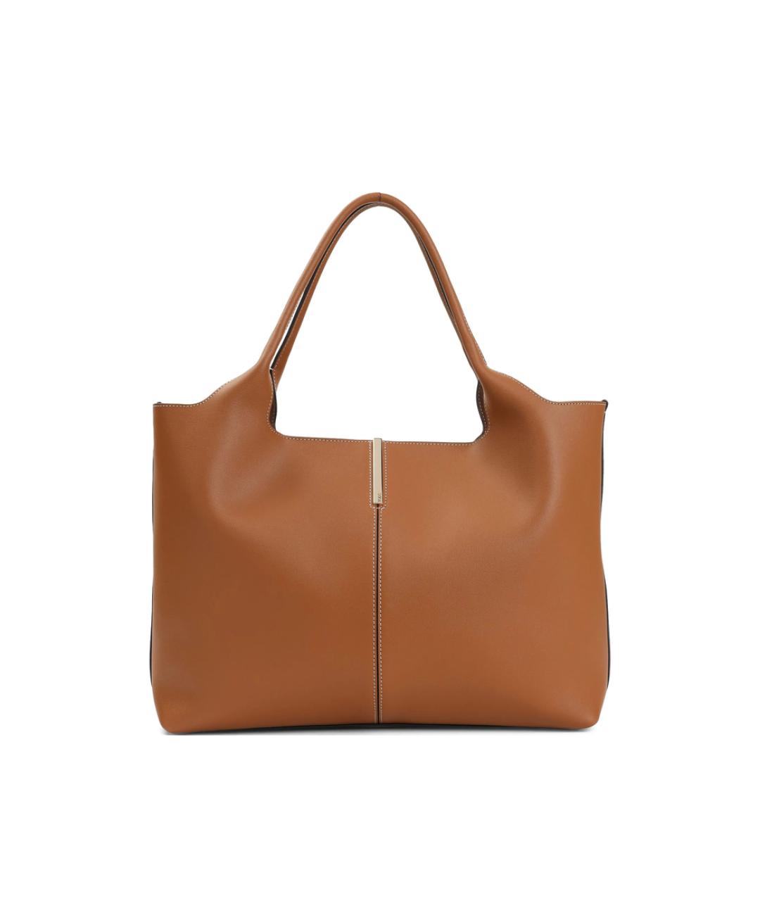 TOD'S Коричневая кожаная сумка тоут, фото 1