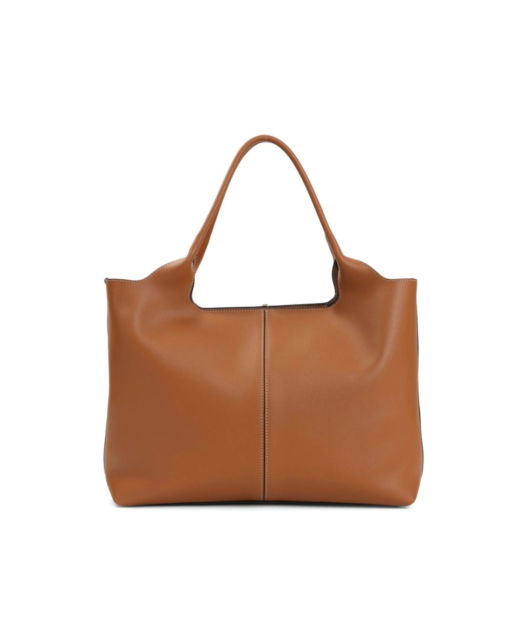 TOD'S Коричневая кожаная сумка тоут, фото 3