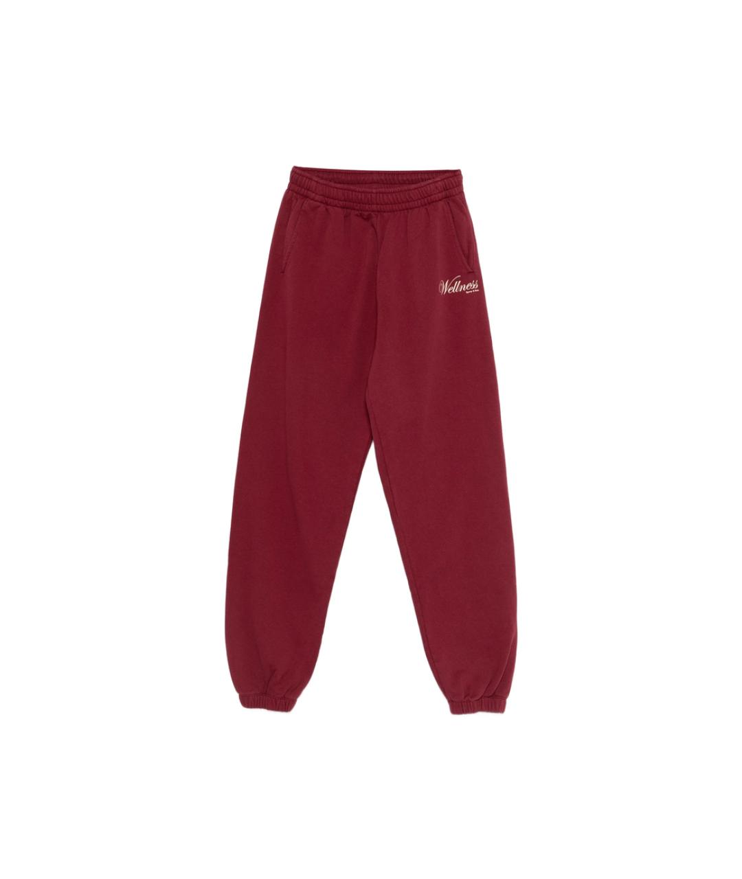 SPORTY AND RICH Красные хлопковые спортивные брюки и шорты, фото 1