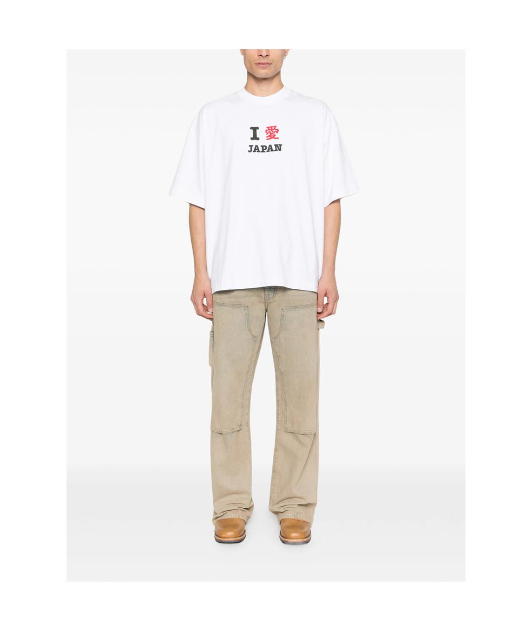 VETEMENTS Белая хлопковая футболка, фото 2