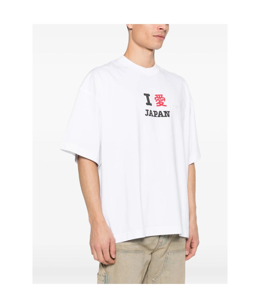 VETEMENTS Белая хлопковая футболка, фото 3